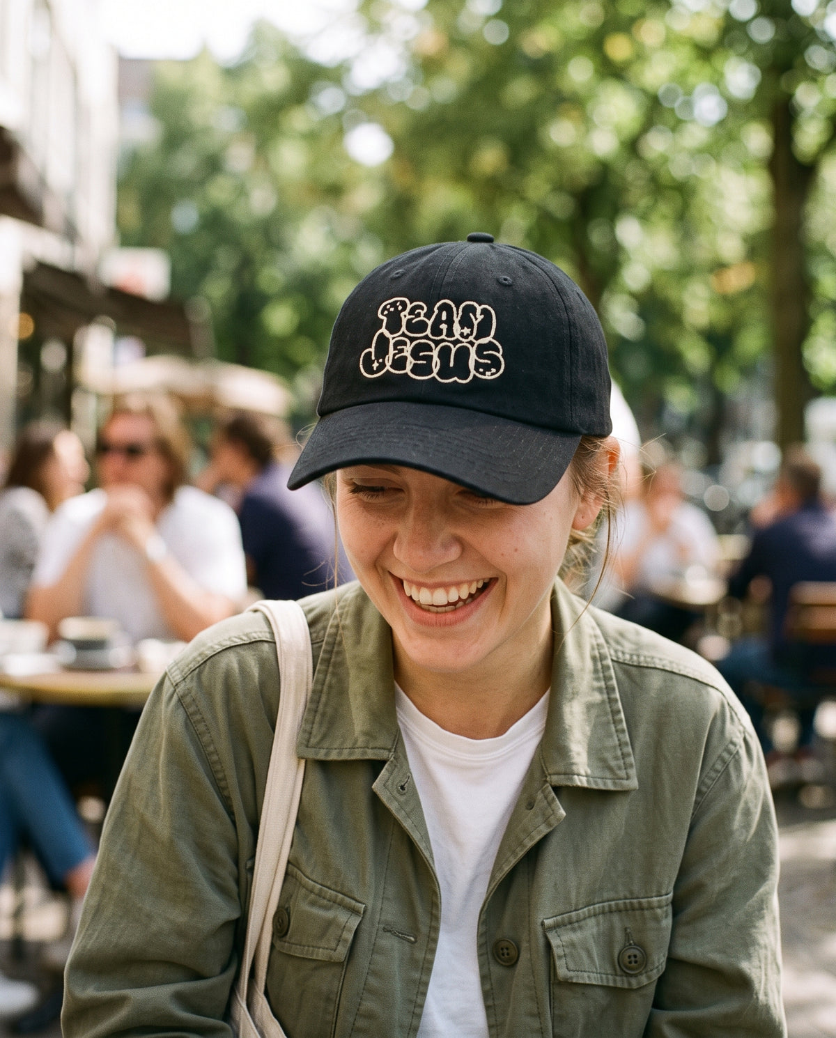 Team Jesus Retro Bubble Letter Dad Hat